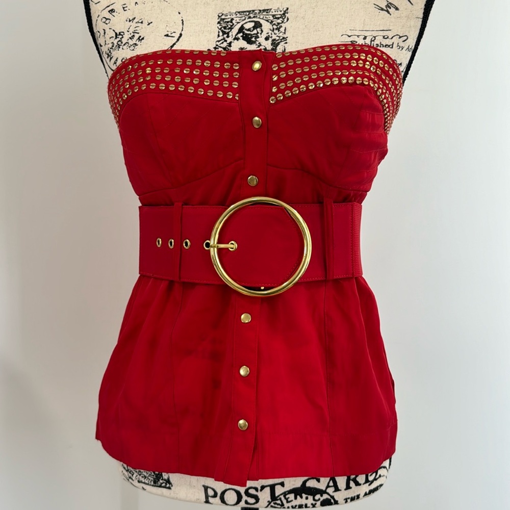 Sequin belted top